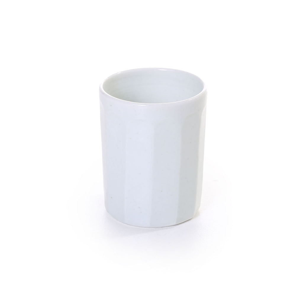hirata light celadon glazed facetted cup