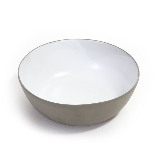 talleyrand sage body, white glaze oval bowl