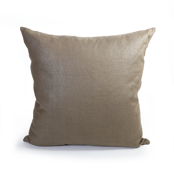 silk velvet w thick belgian linen reverse cushion 60x60cm