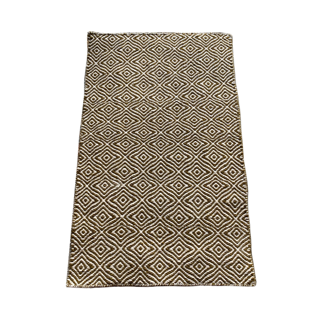 ochre - 100% wool pile bulbul mat with concealed cotton warp 66 x 106 cm