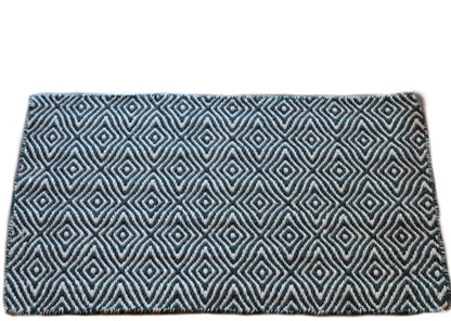 100% wool pile mat - teal