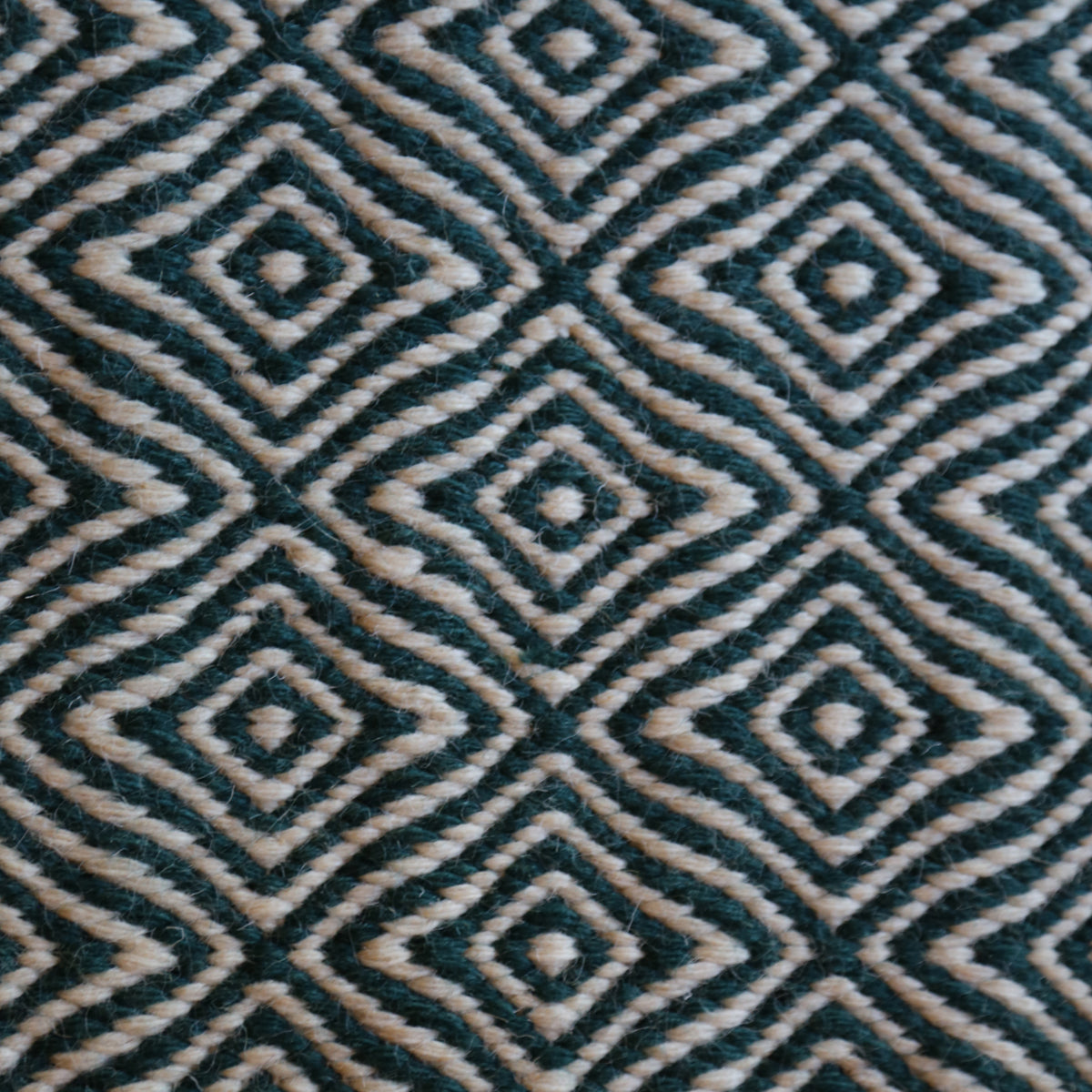 100% wool pile mat - teal