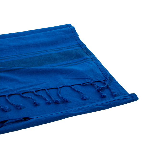 blue fringed towels organic cotton - wash under 40°C with similar colours