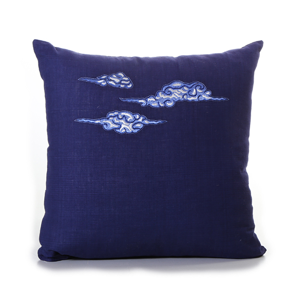 hand embroidered cotton cushion  - 50 x 50cm - hand wash cold water