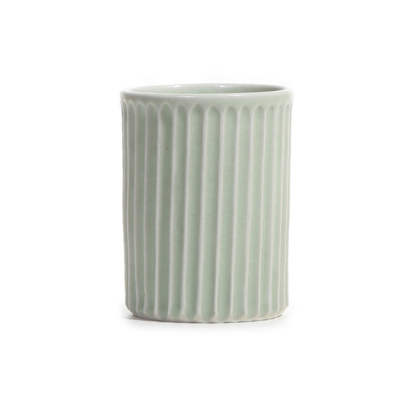 hirata pale celadon fluted cup
