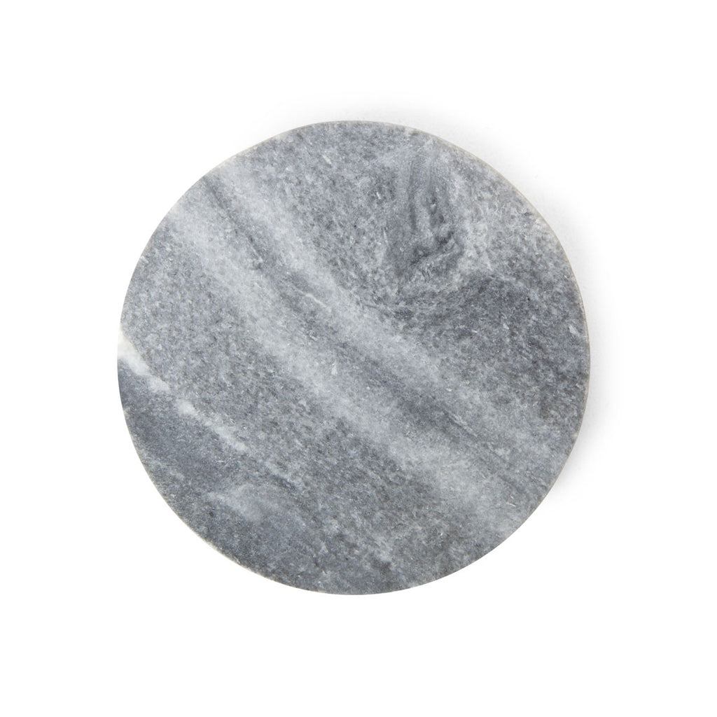 grey round marble coaster