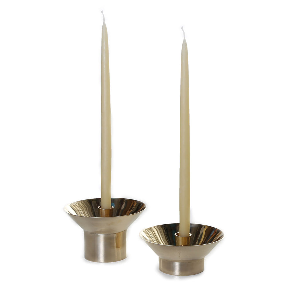 planet solid brass candle holder
