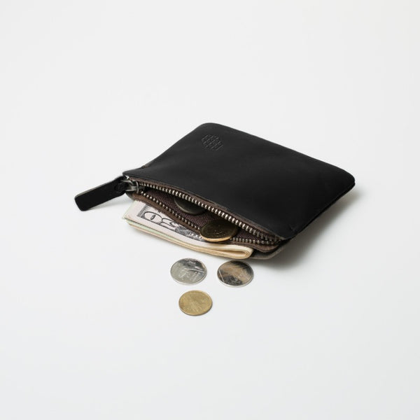 black zipper wallet - small